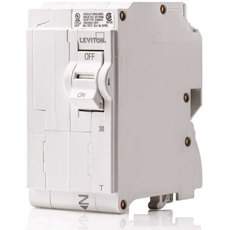 LEVITON Circuit Breaker, 30A, 2 Pole, 120/240V AC R00-LB230-0TR